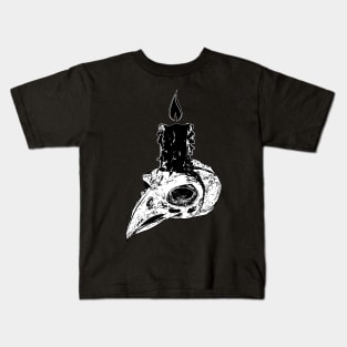 Skull Candle Holder Kids T-Shirt